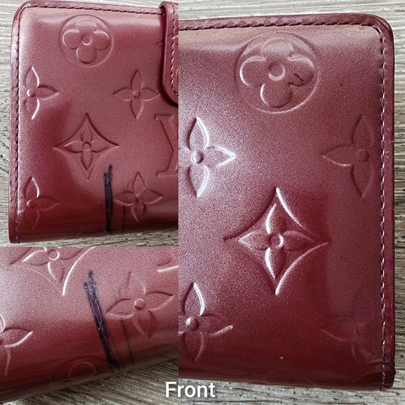Louis Vuitton EUC Rouge Fauviste Collection Patent Burgundy Vernis French Wallet - Picture 6 of 12